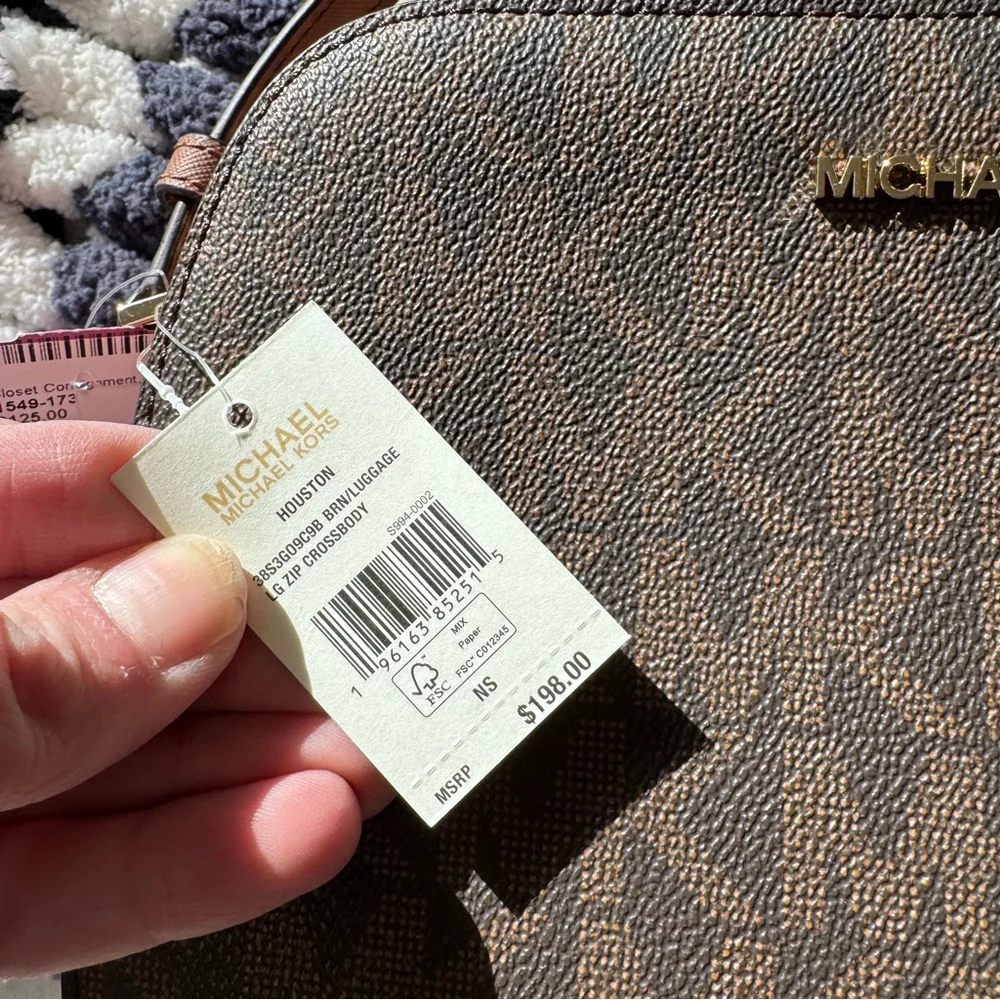 Michael Kors Tan and Brown large Crossbody Bag